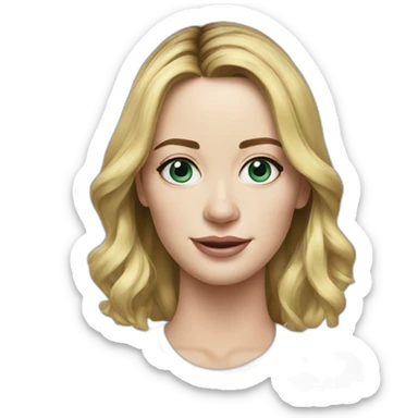 blonde Emily blunt wearing tee sticker