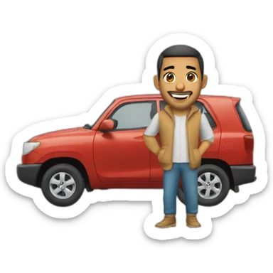 Moroccan guy in a toyota sticker