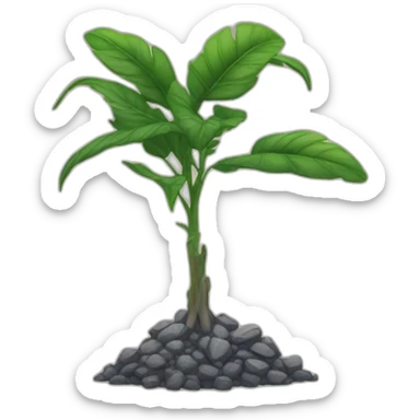 A dry and dead basilica plant sticker