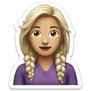 woman with computer style iphone sticker