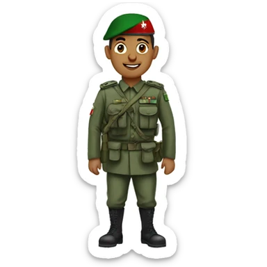 algerian soldier sticker