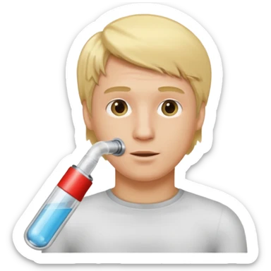 Hombre Rubio conectando un tubo sticker