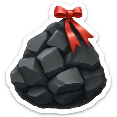 Lump Coal with a bow sticker
