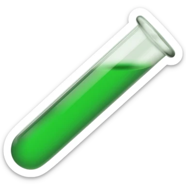 Tubo de ensayo verde sticker