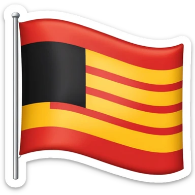 Bandera con colores, rojo, amarillo y negro, paresida a la de alemania sticker