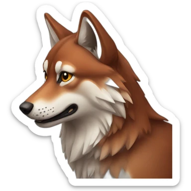 red wolf sticker