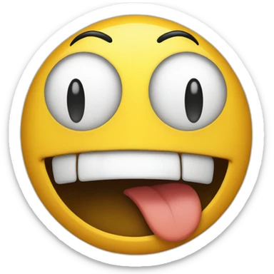 an overwhelmed smiley, on the brink of tears sticker