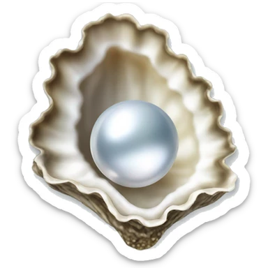 oyster with a pearl sticker