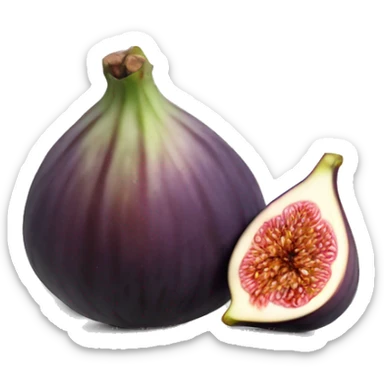 Fig fruit on a plate sticker