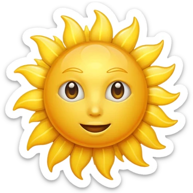Sun no face sticker