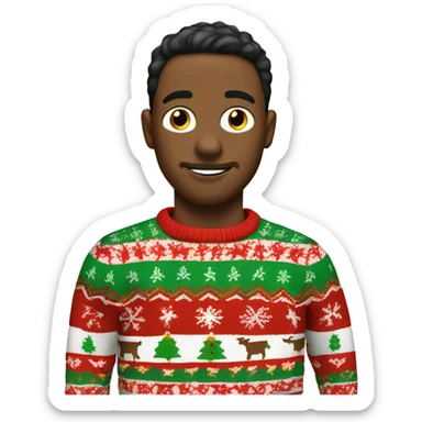 Ugly Christmas sweater sticker