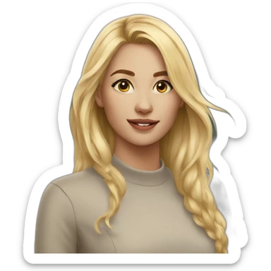 blonde beauty outdoors portrait sticker