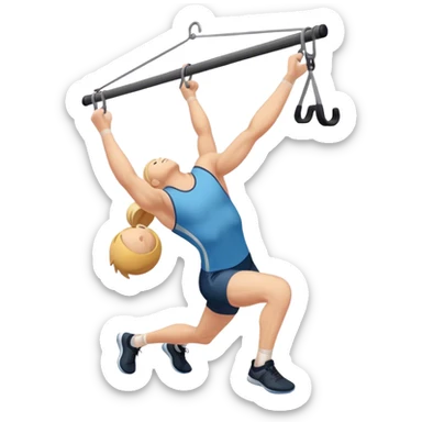 Hanging Bent Knee Wiper exercise sticker