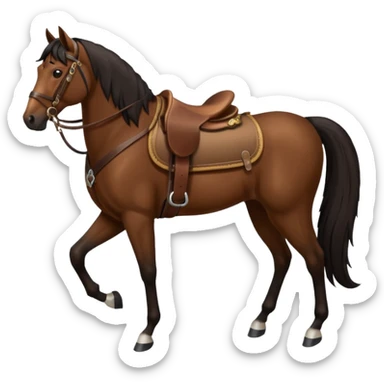 Horse with Cossack saddle sticker