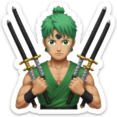 One Piece anime Roronoa Zoro sticker