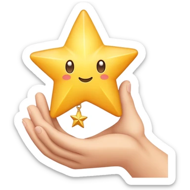 choosing a dream star with your hand  sticker