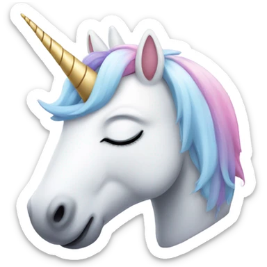 sleeping unicorn sticker