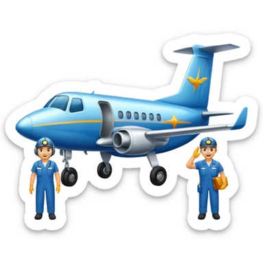 Aviation technicians are greeted by a plane sticker