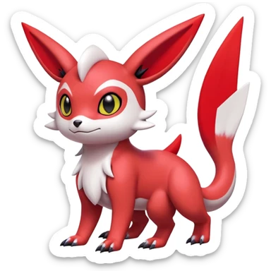  Cute Guilmon-Latias-Umbreon-Fakémon-hybrid-creature (full body)  sticker