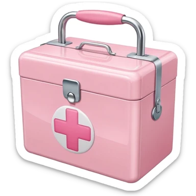 Pastel Pink medical box sticker