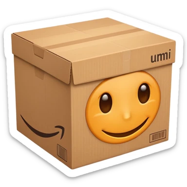 AMAZON BOX WITH UPC CODE sticker
