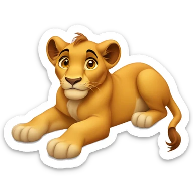 simba from lion king heart emoji sticker