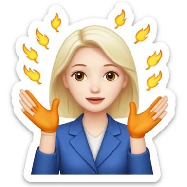 👩🏼+👏🏻 sticker