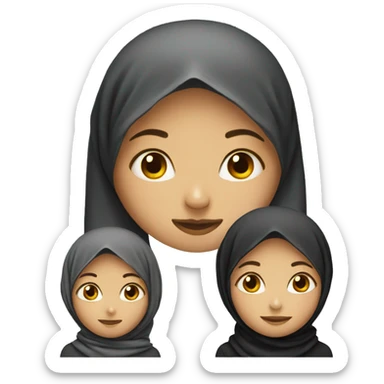 girl with hijab and without a face  sticker