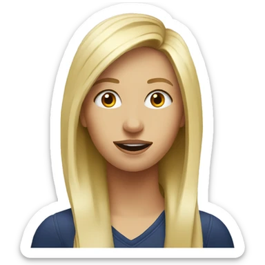 Blonde drinking red bull sticker