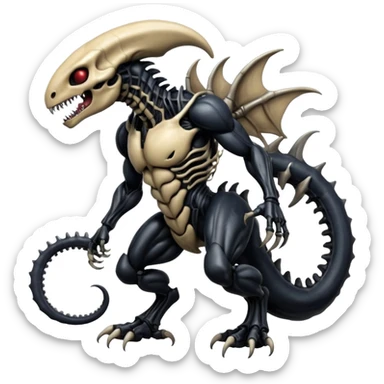  Venom-Cubone-Xenomorph-hybrid-fantasy-creature (full body) sticker