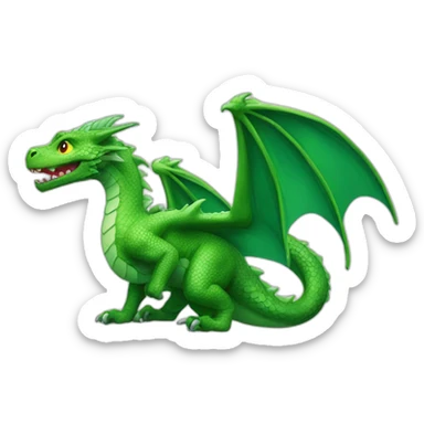 A green dragon who play video games sticker