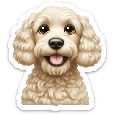 cream cockapoo sticker