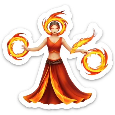 Poi fire dance sticker