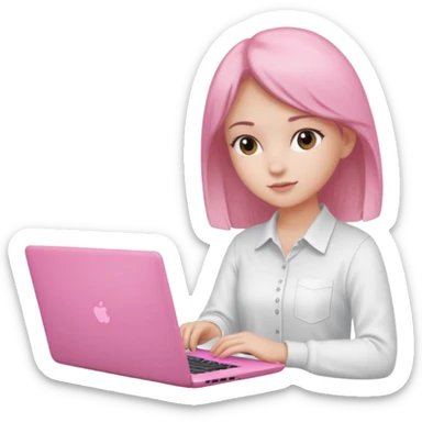  Girly stuff pink soft laptop assigment and clean girl vibes sticker