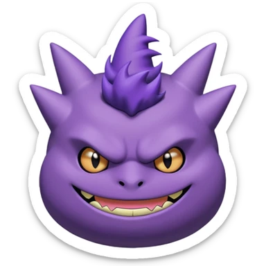 gengar from pokemon on jojos head sticker