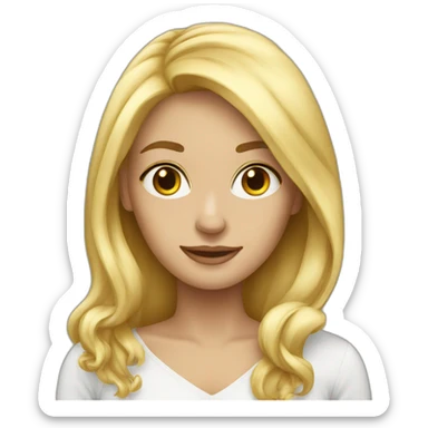 Nice women with blond Long hair sticker