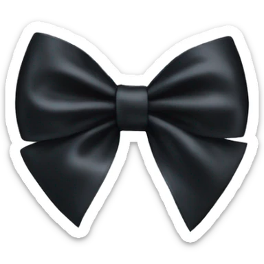 black satin bow sticker