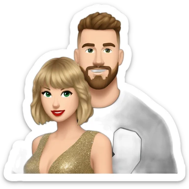 Taylor swift and travis kelce sticker