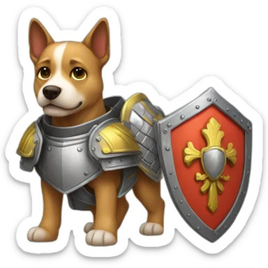 Dog patron And he has armor with a frag of Ukraine sticker