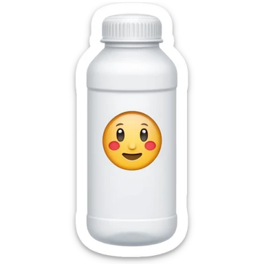 supplement white bottle sticker