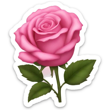 Pink rose sticker