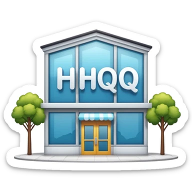 shop with the word HQ in the sign sticker