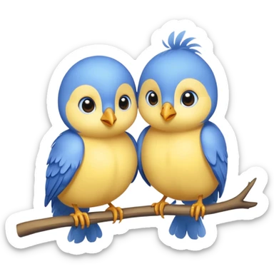 Two little birds in love sticker