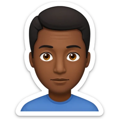 tall brownskin Black man with black hair sticker