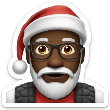 Black Santa sticker