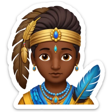 Krishna Feather sticker