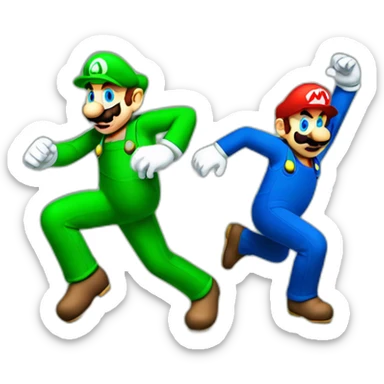 mario and luigi dance sticker