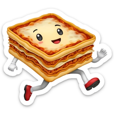 Lasagna running sticker