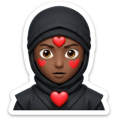 Ninja con ojos de corazón  sticker