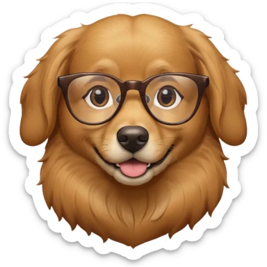 Dog with glasses  sticker